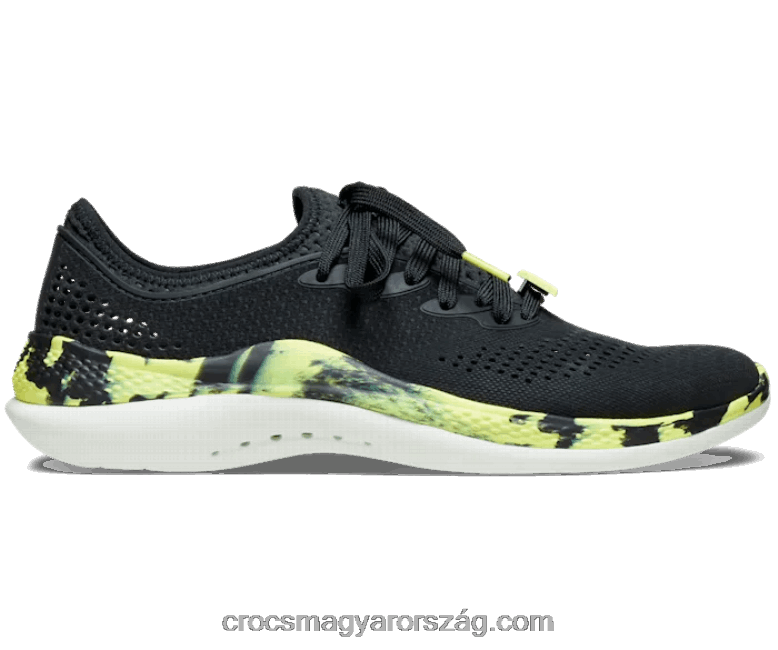 férfiak literide 360 ​​márványozott pacer Crocs fekete/citrus 00XTV1310