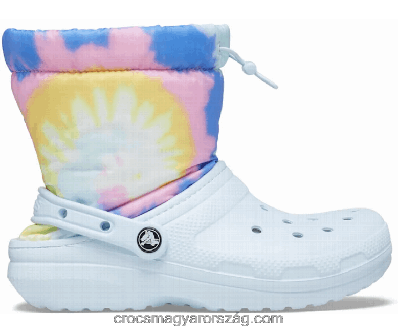 nők klasszikus bélelt neo puff nyakkendőfestő csizma Crocs ásványkék 00XTV298