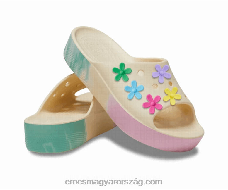 nők tavaszi virágcsomag Crocs vanília/multi 00XTV582