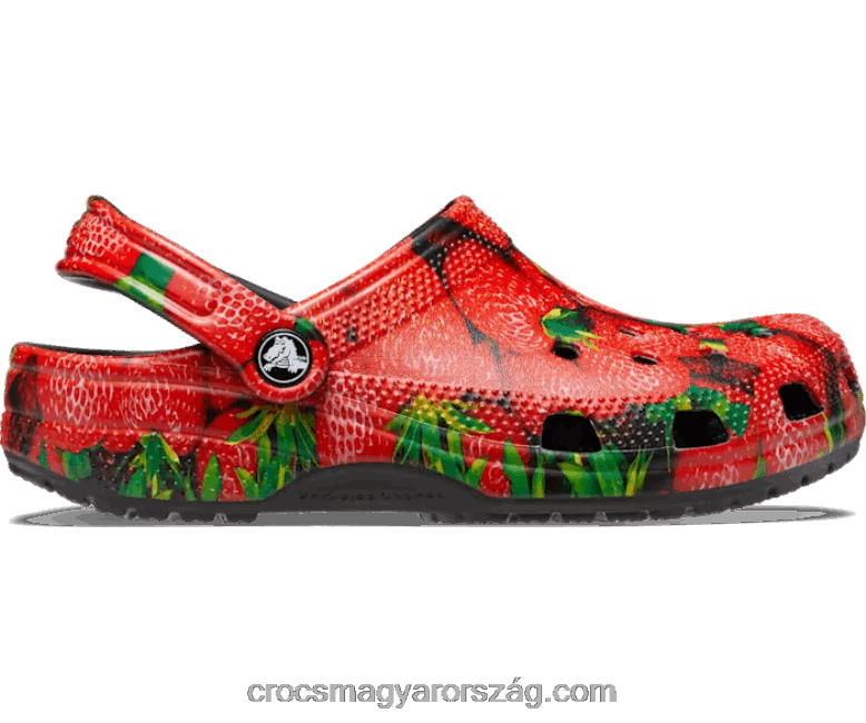 nők klasszikus hiperreális klumpa Crocs piros fekete 00XTV77
