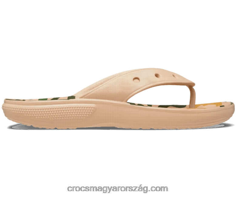 nők klasszikus nyomtatott terepflip Crocs chai/camo 00XTV499