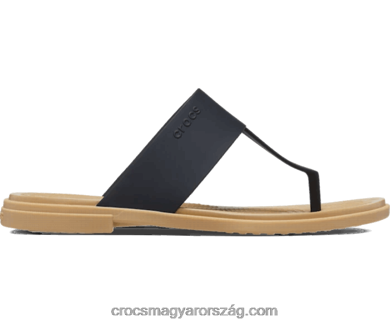 nők tulum flip Crocs fekete/barna 00XTV440