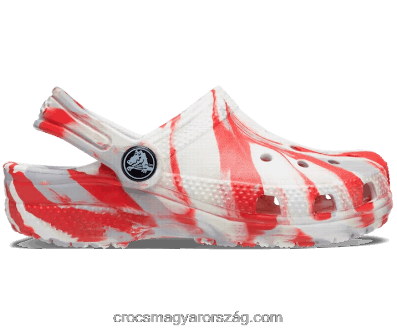 gyerekek kisgyermek klasszikus márvány klumpa Crocs fehér/láng 00XTV1348