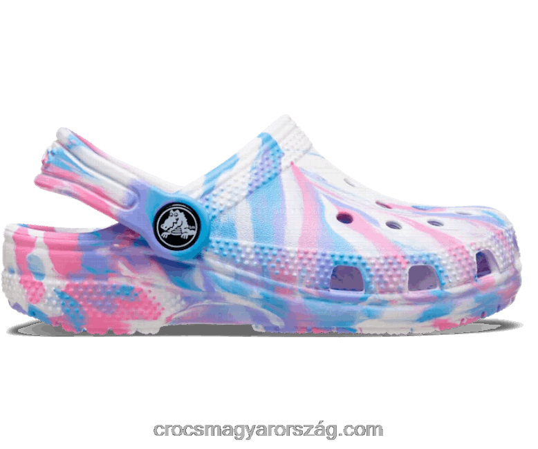 gyerekek kisgyermek klasszikus márvány klumpa Crocs fehér/rózsaszín 00XTV1349