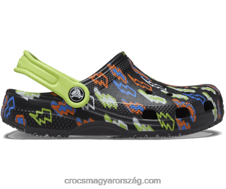 gyerekek kisgyermek klasszikus villámzár Crocs fekete 00XTV1375
