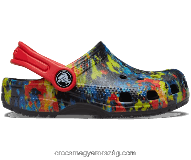 gyerekek tipegő klasszikus nyakkendőfestő grafikus klumpa Crocs turq tonik/multi 00XTV1434