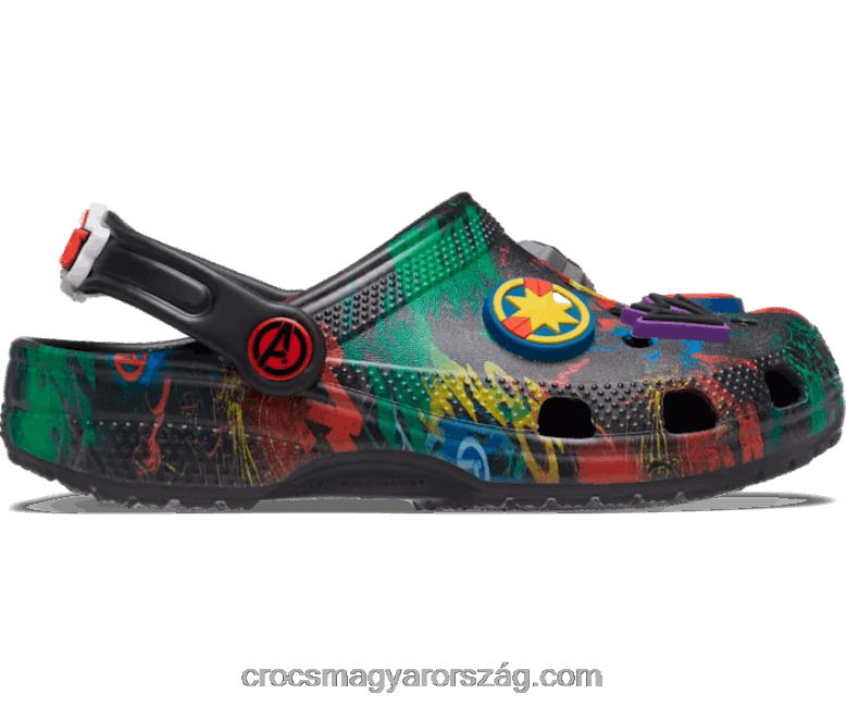 gyerekek klasszikus Marvel Avengers klumpa Crocs fekete 00XTV1570