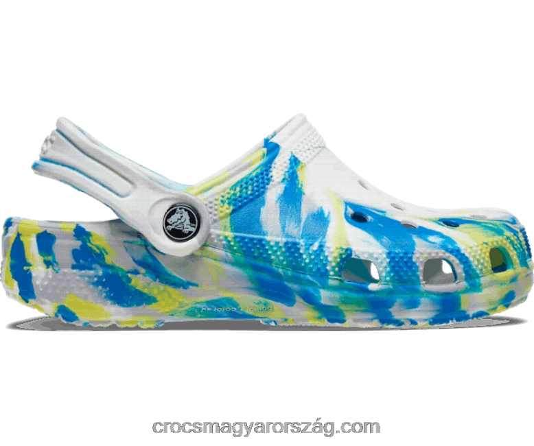 gyerekek klasszikus márvány klumpa Crocs fehér/világos kobalt 00XTV1496