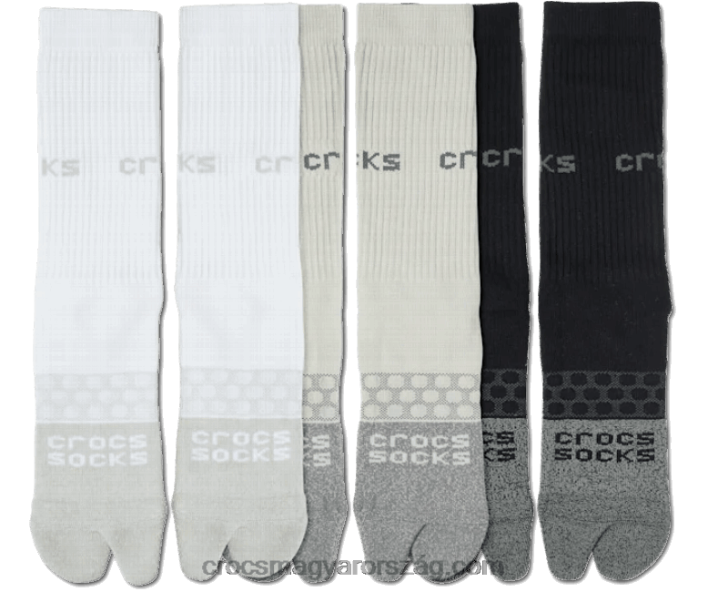 zokni felnőtt flip flop zokni 3 csomag Crocs fehér fekete 00XTV1236