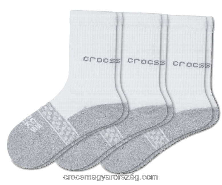 gyerekek socks crew tömör 3 csomag Crocs fehér 00XTV1465