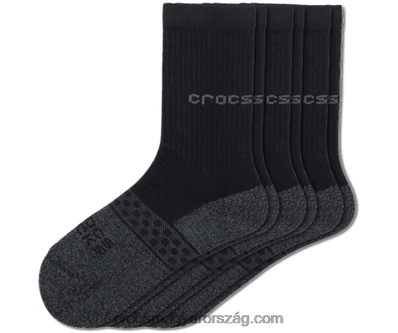 gyerekek socks crew tömör 3 csomag Crocs fekete 00XTV1466