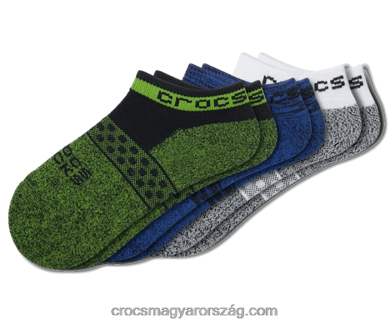 gyerekek zokni alacsony easy icon 3 db Crocs fekete/multi 00XTV1458