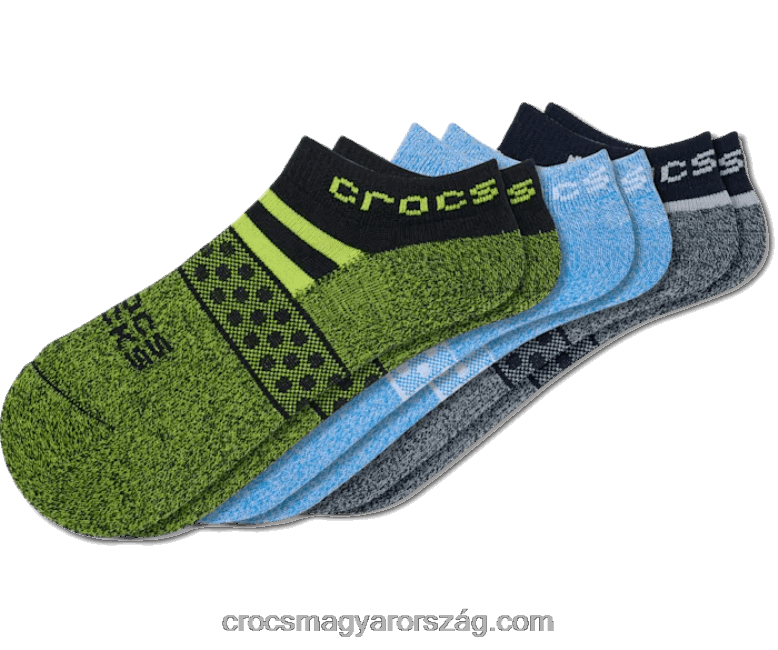 gyerekek zokni alacsony medence party 3 csomag Crocs kékeszöld 00XTV1463
