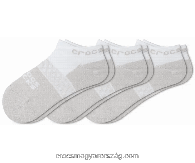 gyerekek zokni alacsony örökzöld 3 db Crocs fehér 00XTV1467
